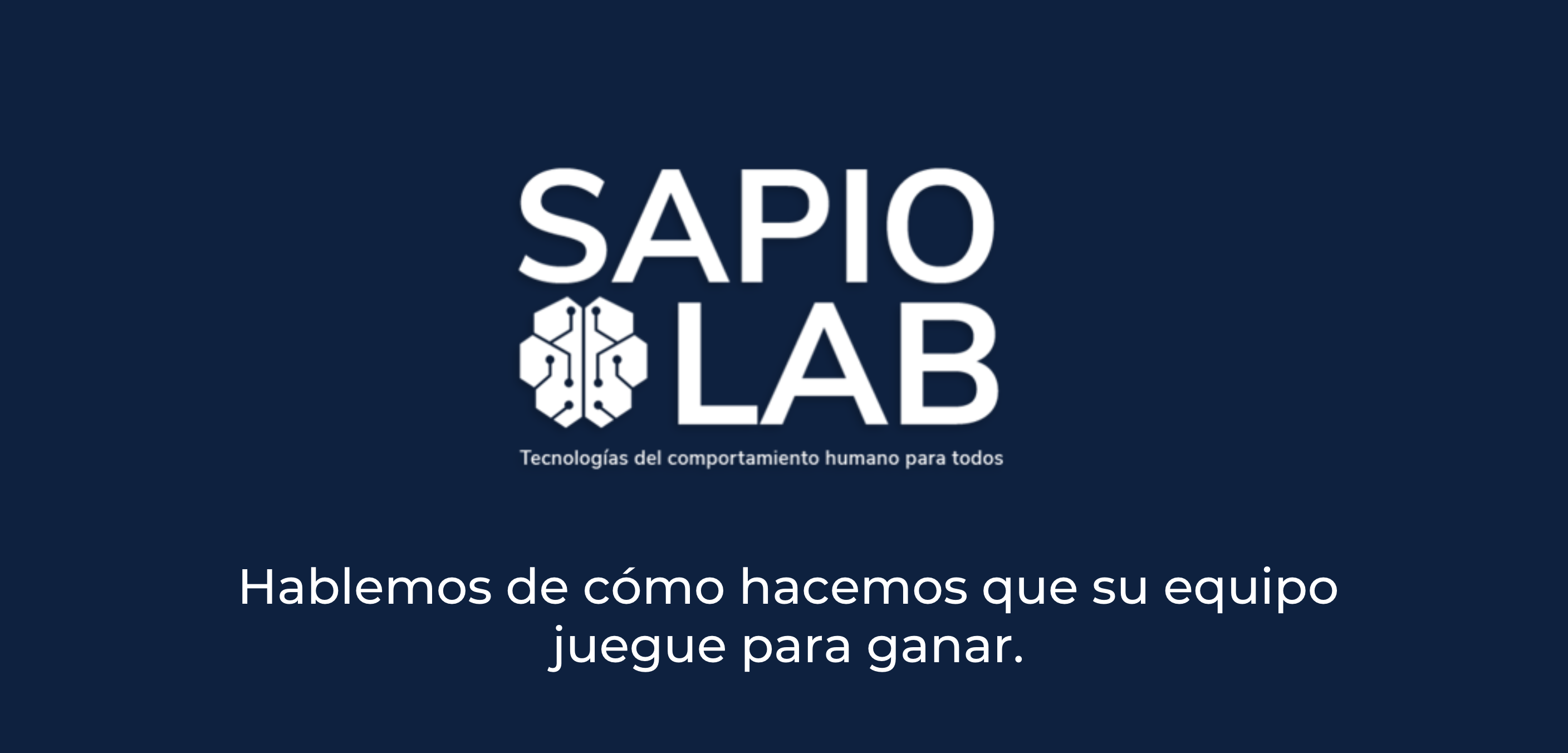 SAPIOLAB — Plataforma de transformación organizacional